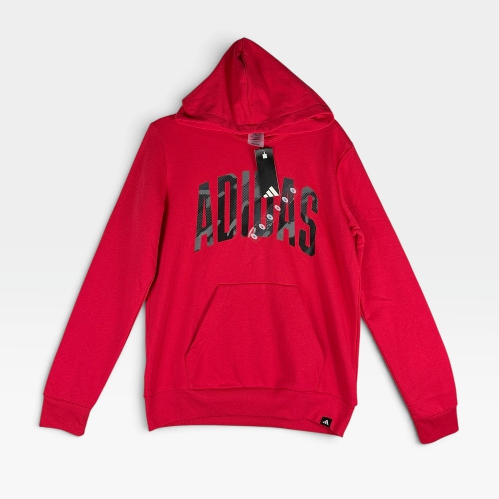 Adidas Hoodie AA10411 Pullover Boys XL 18/20 Red Camo Logo NWT